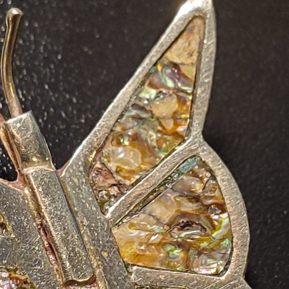 Butterfly Pendant with unique inlay 925 sterling silver - Picture 6 of 14